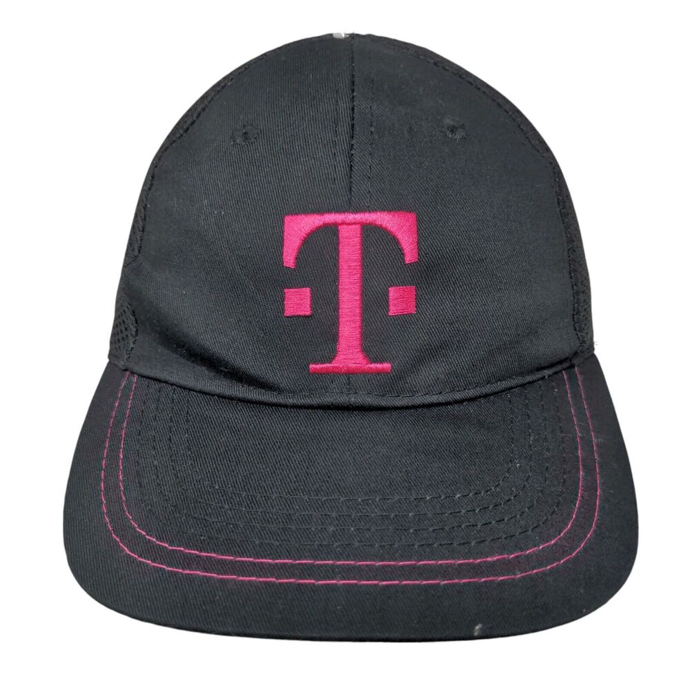 T-Mobile Strapback Mesh Back Hat Black OSFA Embroidered Adjustable